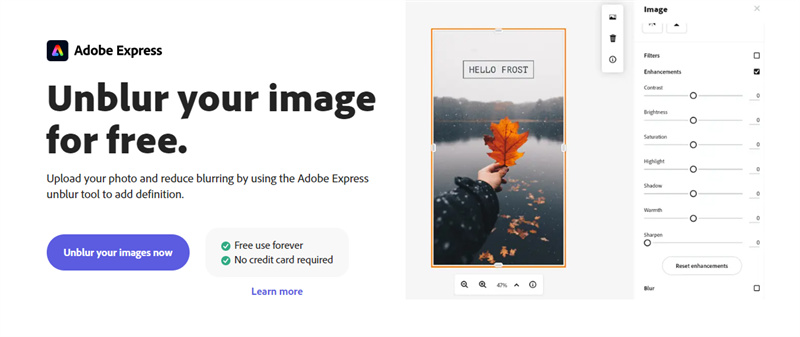 how to unblur text in an image with online tools